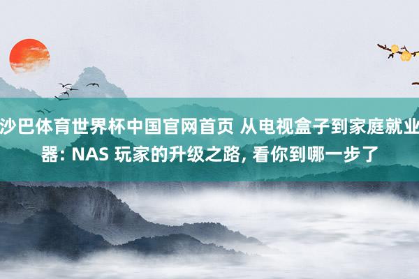 沙巴体育世界杯中国官网首页 从电视盒子到家庭就业器: NAS 玩家的升级之路, 看你到哪一步了