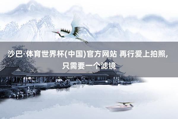沙巴·体育世界杯(中国)官方网站 再行爱上拍照, 只需要一个滤镜