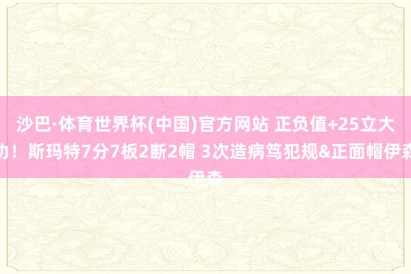 沙巴·体育世界杯(中国)官方网站 正负值+25立大功！斯玛特7分7板2断2帽 3次造病笃犯规&正面帽伊森
