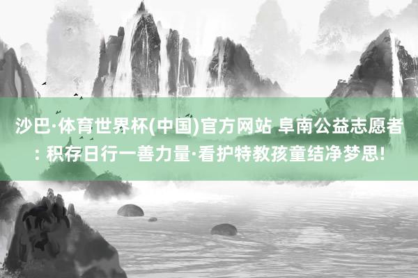 沙巴·体育世界杯(中国)官方网站 阜南公益志愿者: 积存日行一善力量·看护特教孩童结净梦思!
