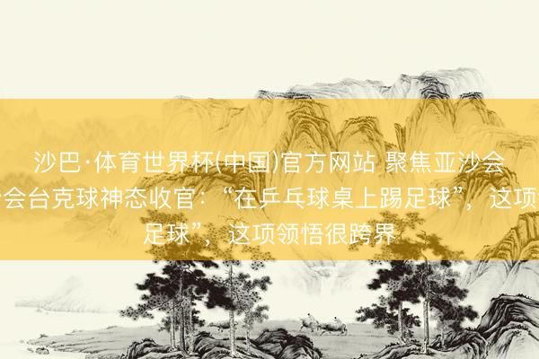 沙巴·体育世界杯(中国)官方网站 聚焦亚沙会｜三亚亚沙会台克球神态收官：“在乒乓球桌上踢足球”，这项领悟很跨界